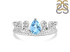 Blue Topaz & White Topaz Ring BTZ-RDR-405.