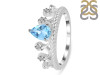 Blue Topaz & White Topaz Ring BTZ-RDR-405.