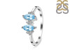 Blue Topaz & White Topaz Ring BTZ-RDR-418.