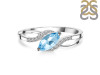 Blue Topaz & White Topaz Ring BTZ-RDR-422.