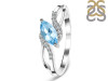 Blue Topaz & White Topaz Ring BTZ-RDR-422.