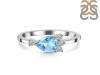 Blue Topaz & White Topaz Ring BTZ-RDR-433.