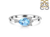 Blue Topaz & White Topaz Ring BTZ-RDR-433.