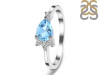 Blue Topaz & White Topaz Ring BTZ-RDR-433.