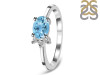 Blue Topaz & White Topaz Ring BTZ-RDR-435.