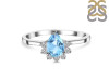 Blue Topaz & White Topaz Ring BTZ-RDR-436.