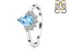 Blue Topaz & White Topaz Ring BTZ-RDR-436.