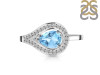 Blue Topaz & White Topaz Ring BTZ-RDR-438.