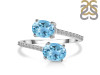 Blue Topaz & White Topaz Ring BTZ-RDR-440.