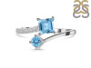 Blue Topaz & White Topaz Ring BTZ-RDR-441.