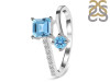 Blue Topaz & White Topaz Ring BTZ-RDR-441.