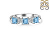 Blue Topaz & White Topaz Ring BTZ-RDR-443.