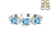 Blue Topaz & White Topaz Ring BTZ-RDR-443.