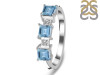 Blue Topaz & White Topaz Ring BTZ-RDR-443.