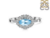 Blue Topaz & White Topaz Ring BTZ-RDR-446.