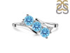 Blue Topaz & White Topaz Ring BTZ-RDR-447.