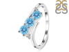 Blue Topaz & White Topaz Ring BTZ-RDR-447.