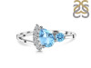 Blue Topaz & White Topaz Ring BTZ-RDR-453.