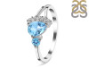 Blue Topaz & White Topaz Ring BTZ-RDR-453.