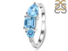 Blue Topaz & White Topaz Ring BTZ-RDR-455.