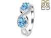 Blue Topaz & White Topaz Ring BTZ-RDR-456.