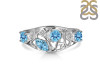 Blue Topaz & White Topaz Ring BTZ-RDR-459.