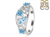 Blue Topaz & White Topaz Ring BTZ-RDR-459.