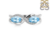 Blue Topaz & White Topaz Ring BTZ-RDR-461.