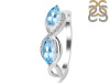 Blue Topaz & White Topaz Ring BTZ-RDR-461.