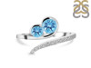 Blue Topaz & White Topaz Ring BTZ-RDR-470.