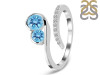 Blue Topaz & White Topaz Ring BTZ-RDR-470.