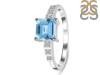 Blue Topaz & White Topaz Ring BTZ-RDR-472.