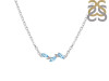Blue Topaz & White Topaz Necklace BTZ-RDN-460.