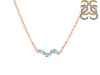 Blue Topaz & White Topaz Necklace BTZ-RDN-460.