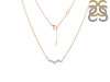 Blue Topaz & White Topaz Necklace BTZ-RDN-460.