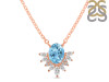 Blue Topaz & White Topaz Necklace BTZ-RN-72.