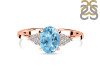 Blue Topaz & White Topaz Ring BTZ-RR-364.
