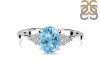 Blue Topaz & White Topaz Ring BTZ-RR-364.