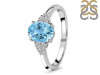 Blue Topaz & White Topaz Ring BTZ-RR-364.