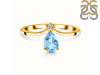 Blue Topaz & White Topaz Ring BTZ-RR-374.