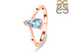 Blue Topaz & White Topaz Ring BTZ-RR-374.