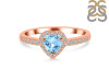 Blue Topaz & White Topaz Ring BTZ-RR-423.