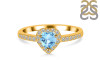 Blue Topaz & White Topaz Ring BTZ-RR-423.