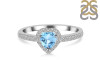 Blue Topaz & White Topaz Ring BTZ-RR-423.