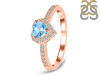 Blue Topaz & White Topaz Ring BTZ-RR-423.