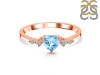 Blue Topaz & White Topaz Ring BTZ-RR-424.