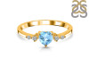 Blue Topaz & White Topaz Ring BTZ-RR-424.
