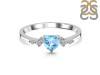 Blue Topaz & White Topaz Ring BTZ-RR-424.