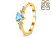 Blue Topaz & White Topaz Ring BTZ-RR-424.