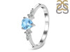 Blue Topaz & White Topaz Ring BTZ-RR-424.